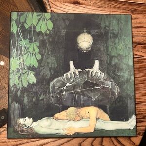 Oskar Zwintscher : Grief : 12” X 12” Canvas Print - Please read description